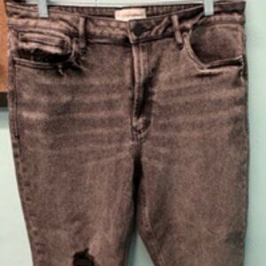 Dear John Black Distressed Women's Cropped Jeans